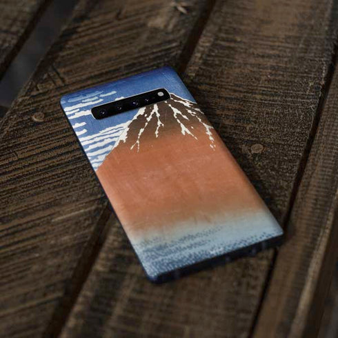 Hokusai Fuji Mountains in clear Weather Galaxy S10 Skin